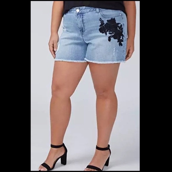 lane bryant denim shorts